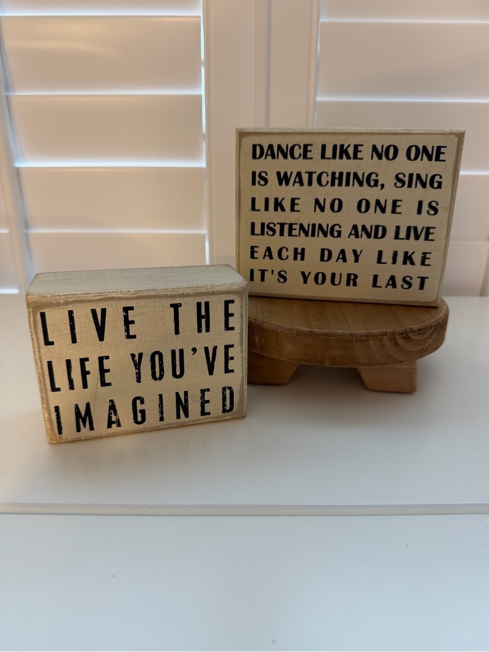 2 Inspirational Wooden Block Signs - Picture 2 of 5